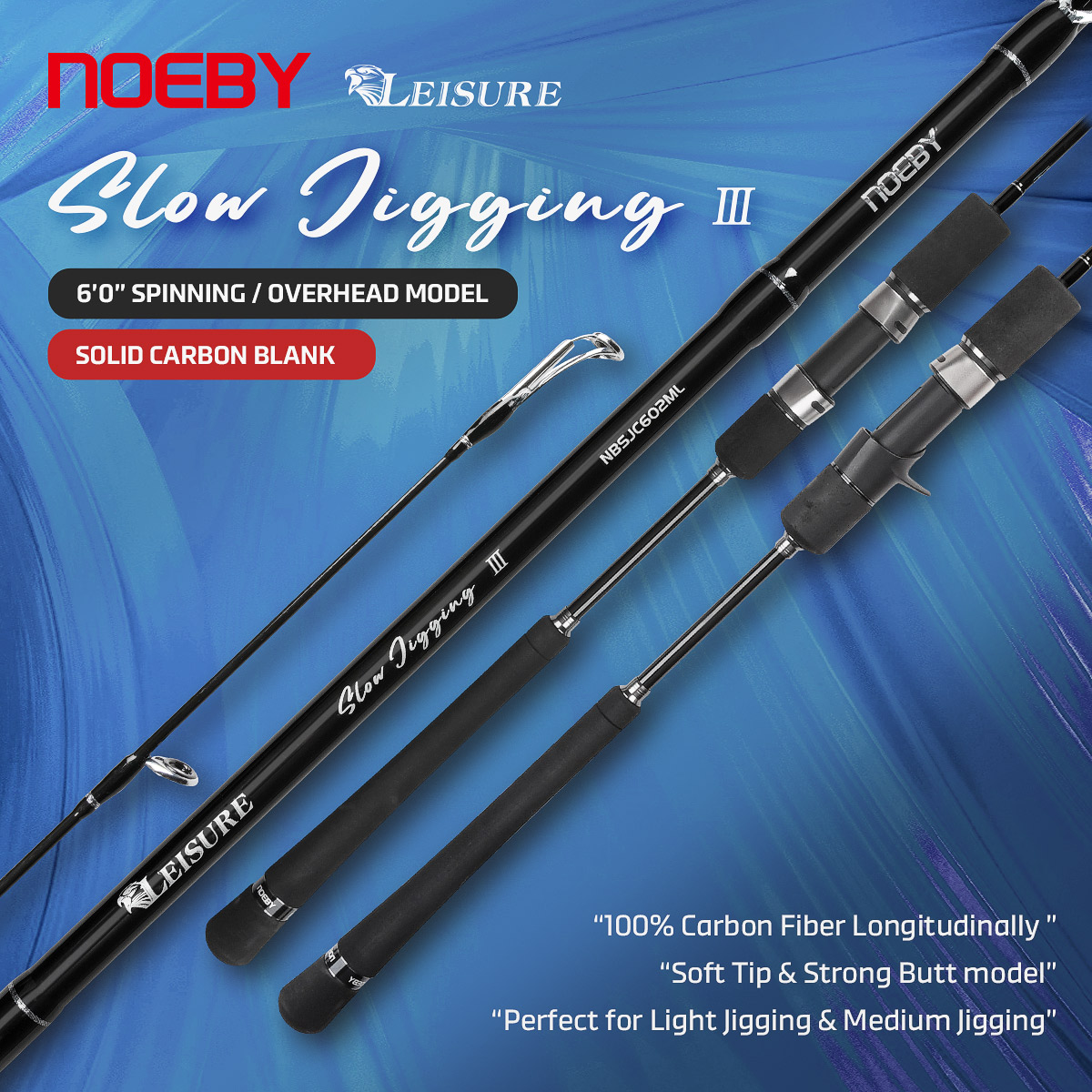 Noeby 새로운 느린 지그 낚싯대 1.83m 솔리드  - Fishing Rod Surf 리뷰 및 가격