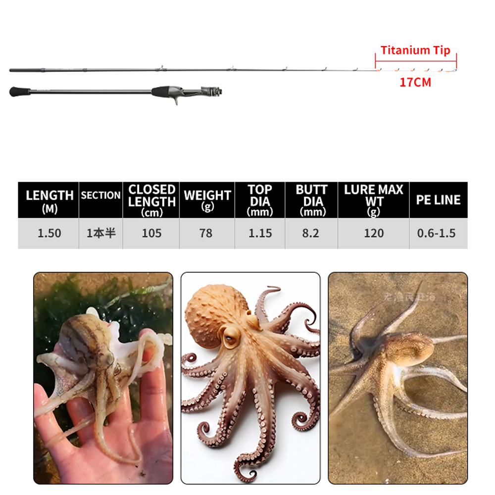Johncoo 150 오징어 낚싯대 webfoot 문어 - Fishing Rod Surf 리뷰 및 가격